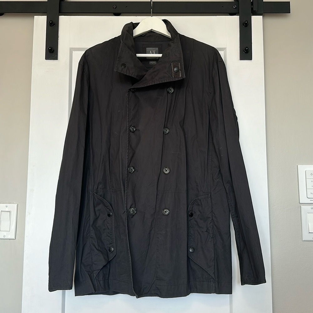 Armani exchange - black 3/4 trench coat
